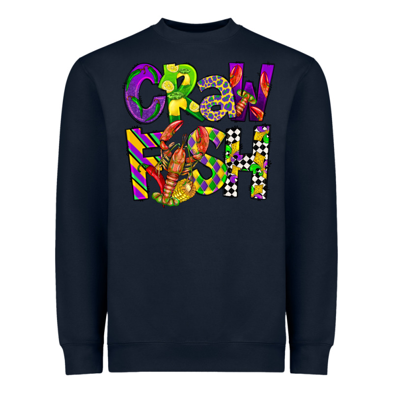 Crawfish Mardi Gras Heavyweight Sweatshirt by CowGirlArtShop | Teevron