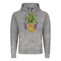 Cloud Rock pineapple with headphone Vintage Hoodie - BarkalooDesign