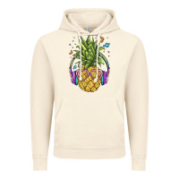 Vintage Artic pineapple with headphone Vintage Hoodie - BarkalooDesign