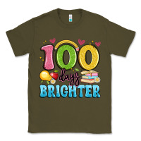 Army Green 100 days brighter Classic Tee - Artiststas
