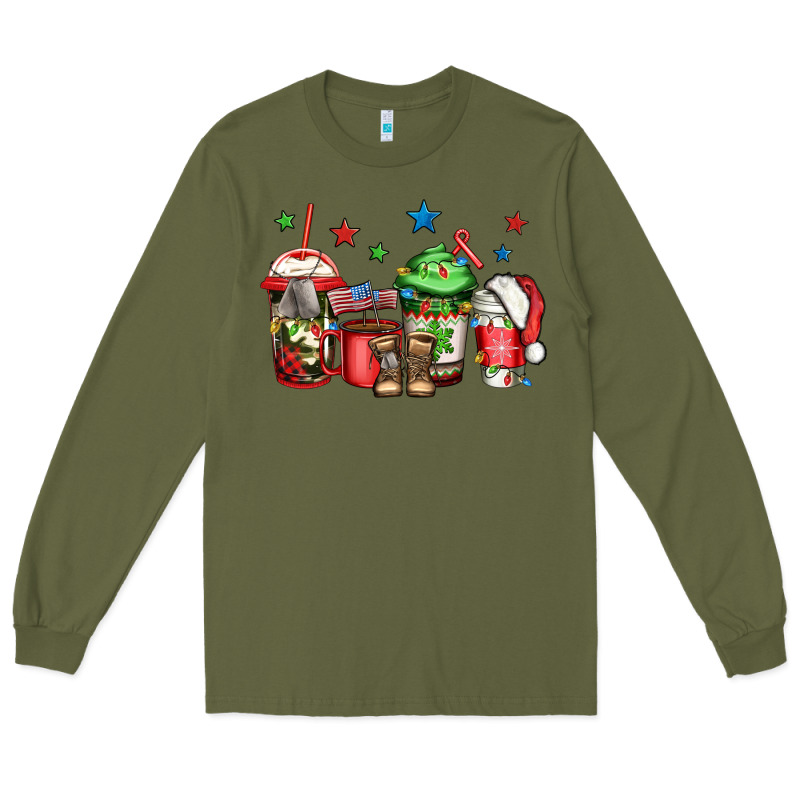 Army Christmas Coffee Long Sleeve Tee by Jasminsmagicworld | Teevron