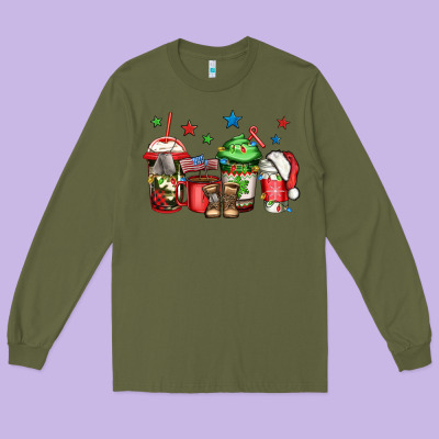 Army Christmas Coffee Long Sleeve Tee Designed By Jasminsmagicworld