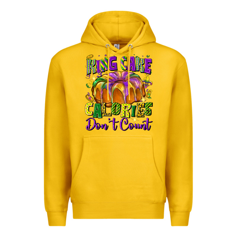 King Cake Calories Don't Count Premium Hoodie by FaDigitalArtStudio | Teevron