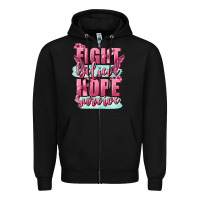 Black fight believe hope survive cancer awareness Zipper Hoodie - FaDigitalArtStudio