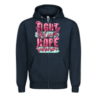 Navy fight believe hope survive cancer awareness Zipper Hoodie - FaDigitalArtStudio