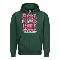 Sports Green fight believe hope survive cancer awareness Zipper Hoodie - FaDigitalArtStudio