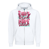 White fight believe hope survive cancer awareness Zipper Hoodie - FaDigitalArtStudio