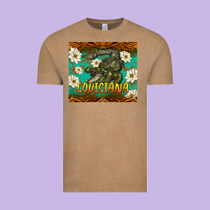 Louisiana Alligator Tumbler Vintage Tee Designed By Barkaloodesign