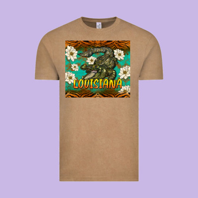 Louisiana Alligator Tumbler Vintage Tee Designed By Barkaloodesign