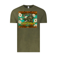 Vintage Olive louisiana alligator tumbler Vintage Tee - BarkalooDesign