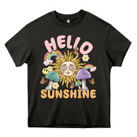 Asphalt hello sunshine Heavy Core Tee - MaliasSmallBusiness