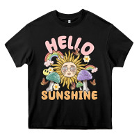 Black hello sunshine Heavy Core Tee - MaliasSmallBusiness