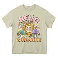 Mossy hello sunshine Heavy Core Tee - MaliasSmallBusiness