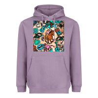 Lavender western cowgirl seamless pattern Heavyweight Hoodie - BundleAndBundleShop