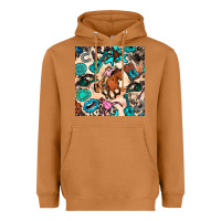 Meerkat western cowgirl seamless pattern Heavyweight Hoodie - BundleAndBundleShop