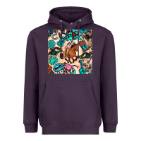 Plum western cowgirl seamless pattern Heavyweight Hoodie - BundleAndBundleShop