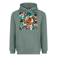 Sage western cowgirl seamless pattern Heavyweight Hoodie - BundleAndBundleShop