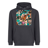 Smoke western cowgirl seamless pattern Heavyweight Hoodie - BundleAndBundleShop