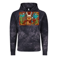 Cloud Black western christmas reindeer with background Vintage Hoodie - Jasminsmagicworld
