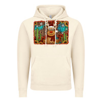 Vintage Artic western christmas reindeer with background Vintage Hoodie - Jasminsmagicworld