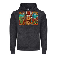 Western Christmas Reindeer With Background Vintage Hoodie | Teevron