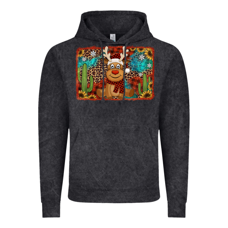 Western Christmas Reindeer With Background Vintage Hoodie by Jasminsmagicworld | Teevron