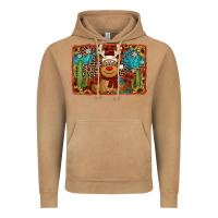 Vintage Camel western christmas reindeer with background Vintage Hoodie - Jasminsmagicworld
