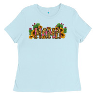 Baby Blue Cactus Leopard Sunflower Mama and Mini Set Ladies Tee - Jasminsmagicworld