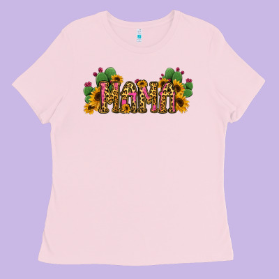 Cactus Leopard Sunflower Mama And Mini Set Ladies Tee Designed By Jasminsmagicworld