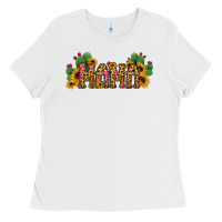 White Cactus Leopard Sunflower Mama and Mini Set Ladies Tee - Jasminsmagicworld