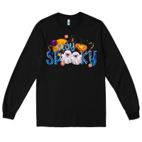 Black Stay Spooky Long Sleeve Tee - texasbilliewilder
