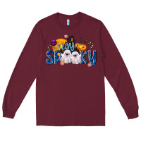 Burgundy Stay Spooky Long Sleeve Tee - texasbilliewilder
