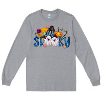 Heather Grey Stay Spooky Long Sleeve Tee - texasbilliewilder