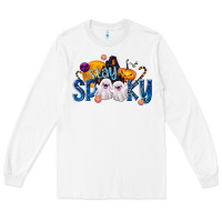 White Stay Spooky Long Sleeve Tee - texasbilliewilder