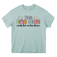 Arona this dog mom wears her heart on her sleeve Heavy Core Tee - MaliasSmallBusiness