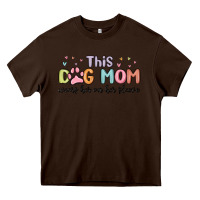 Chocolate Brown this dog mom wears her heart on her sleeve Heavy Core Tee - MaliasSmallBusiness