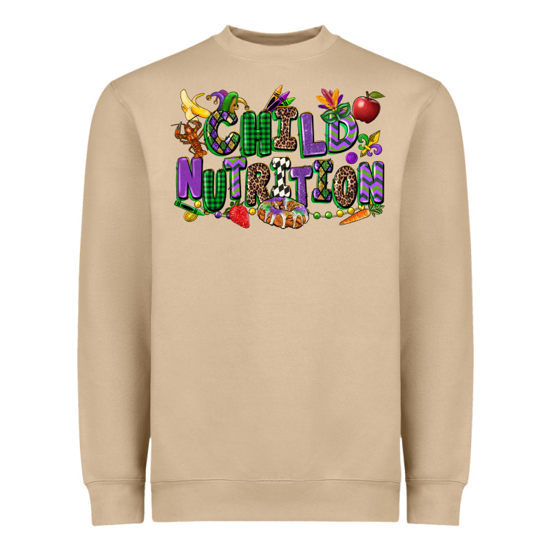 Child Nutrition Mardi Gras Cowgirl Heavyweight Sweatshirt by CowGirlArtShop | Teevron