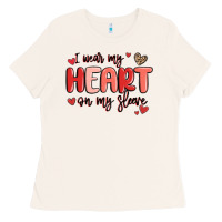 Bone i wear my heart on my sleeve Ladies Tee - MaliasSmallBusiness