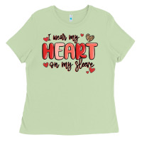 Matcha i wear my heart on my sleeve Ladies Tee - MaliasSmallBusiness