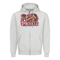Tackle Cancer Football Zipper Hoodie | Teevron