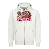Oatmeal Heather Tackle cancer Football Zipper Hoodie - FaDigitalArtStudio