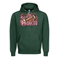 Sports Green Tackle cancer Football Zipper Hoodie - FaDigitalArtStudio