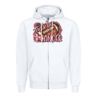 White Tackle cancer Football Zipper Hoodie - FaDigitalArtStudio