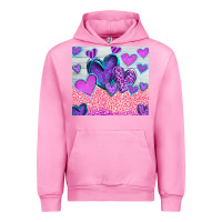Fuchsia Pink love Urban Hoodie - CowhideDigitalArt
