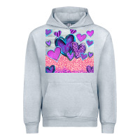 Heather Grey love Urban Hoodie - CowhideDigitalArt