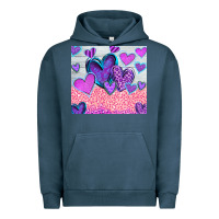 Pigment Midnight Navy love Urban Hoodie - CowhideDigitalArt