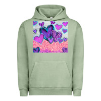 Pigment Oil Green love Urban Hoodie - CowhideDigitalArt