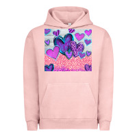 Pigment Salmon love Urban Hoodie - CowhideDigitalArt