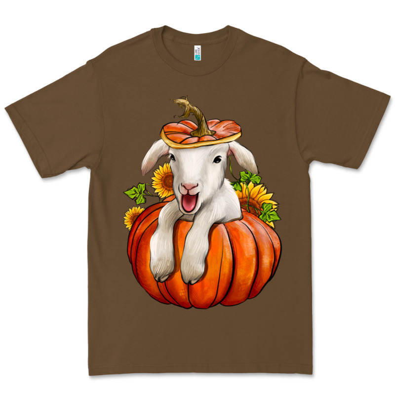 Fall Pumpkin Lamb Nancy Cooper Premium Tee by NancyCooperArtShop | Teevron