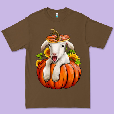 Fall Pumpkin Lamb Nancy Cooper Premium Tee Designed By Nancycooperartshop